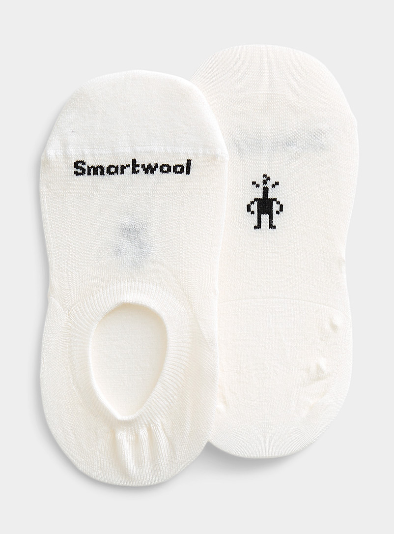 Smartwool White Padded-toe foot liners for women