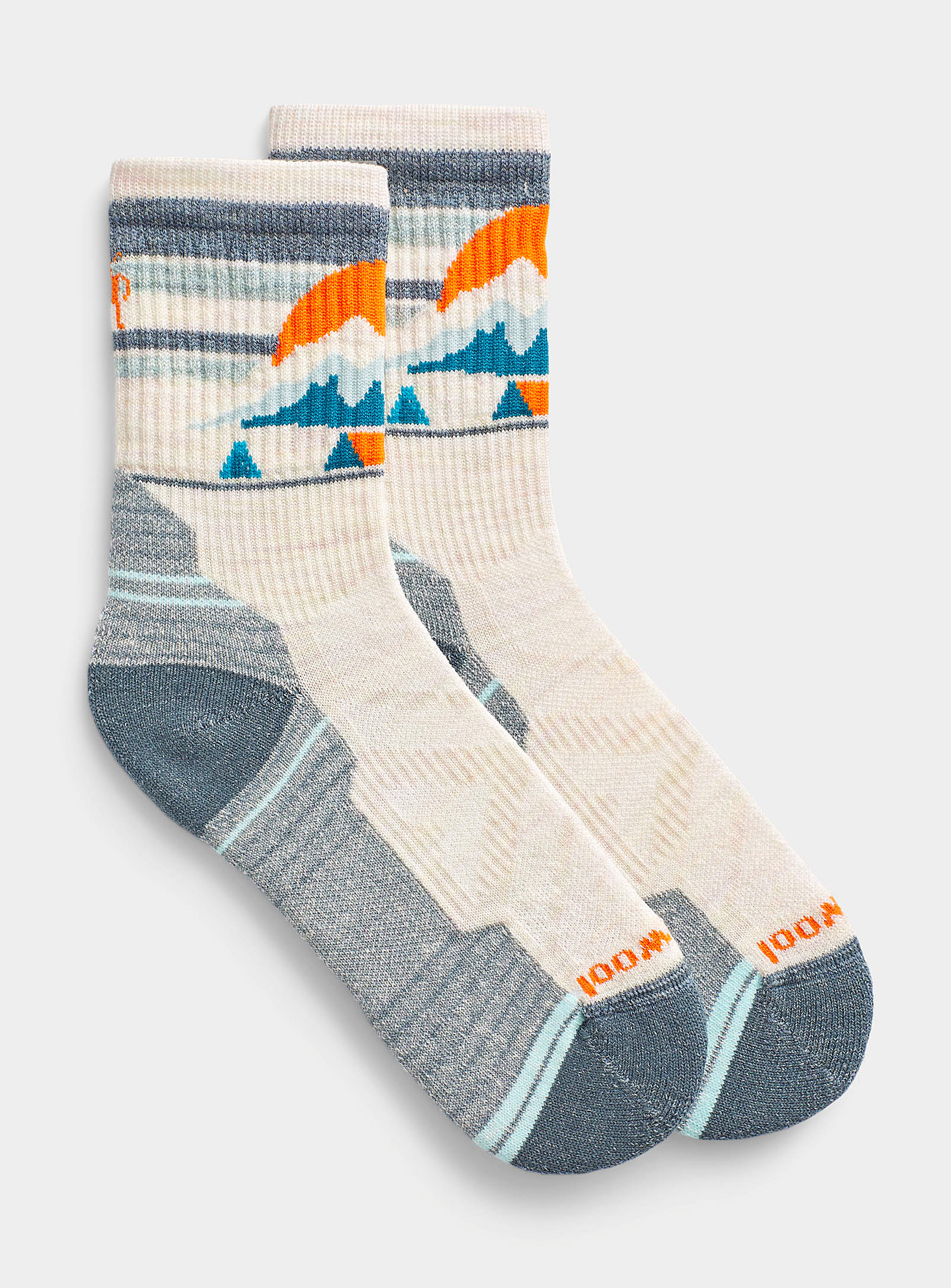 Smartwool Moonlight Camping Hiking Sock In Patterned White