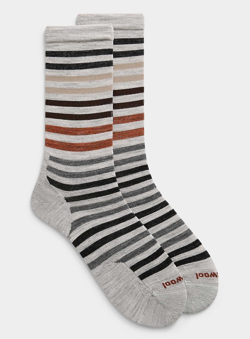 Striped merino wool socks product image (primary)