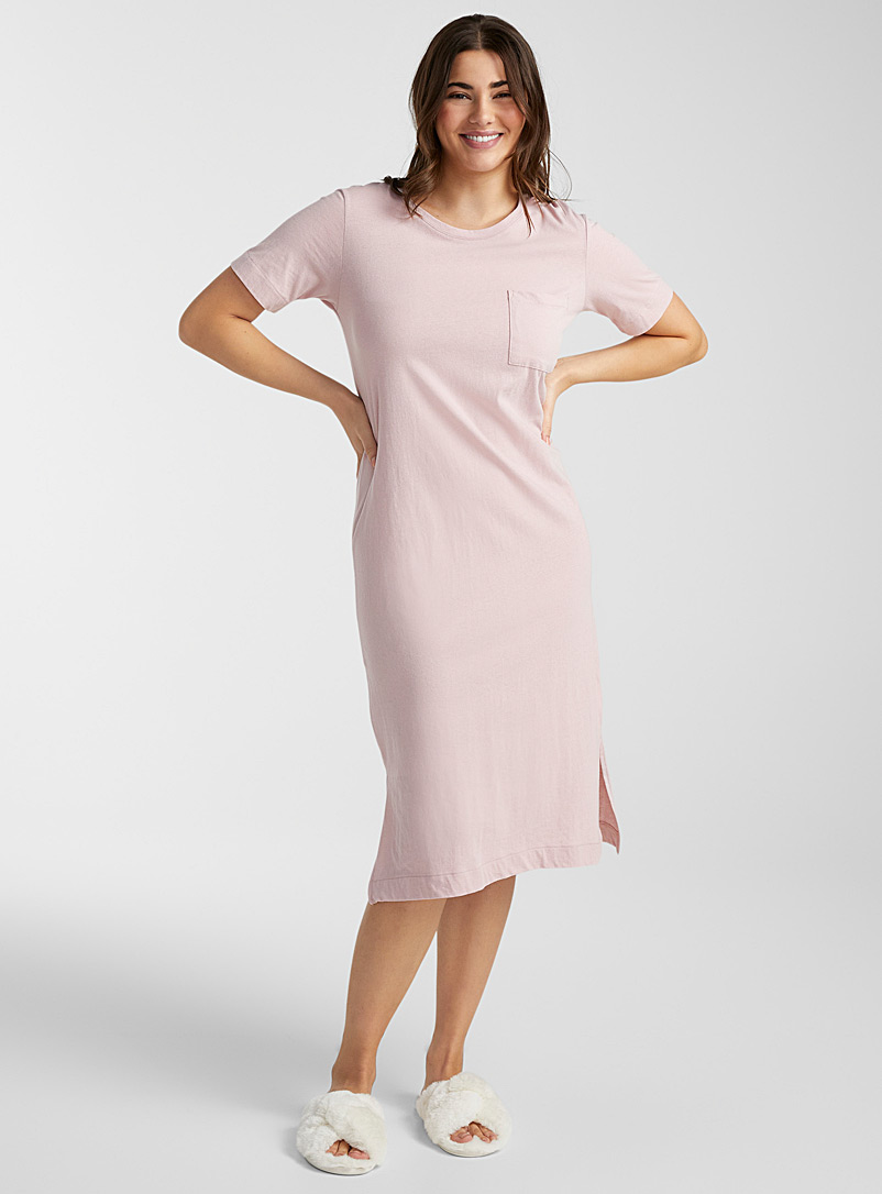 Miiyu Pink Velvety organic cotton nightgown for women