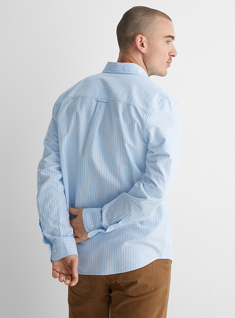 Le 31: La chemise oxford demi-boutonnage Coupe confort Bleu pour homme