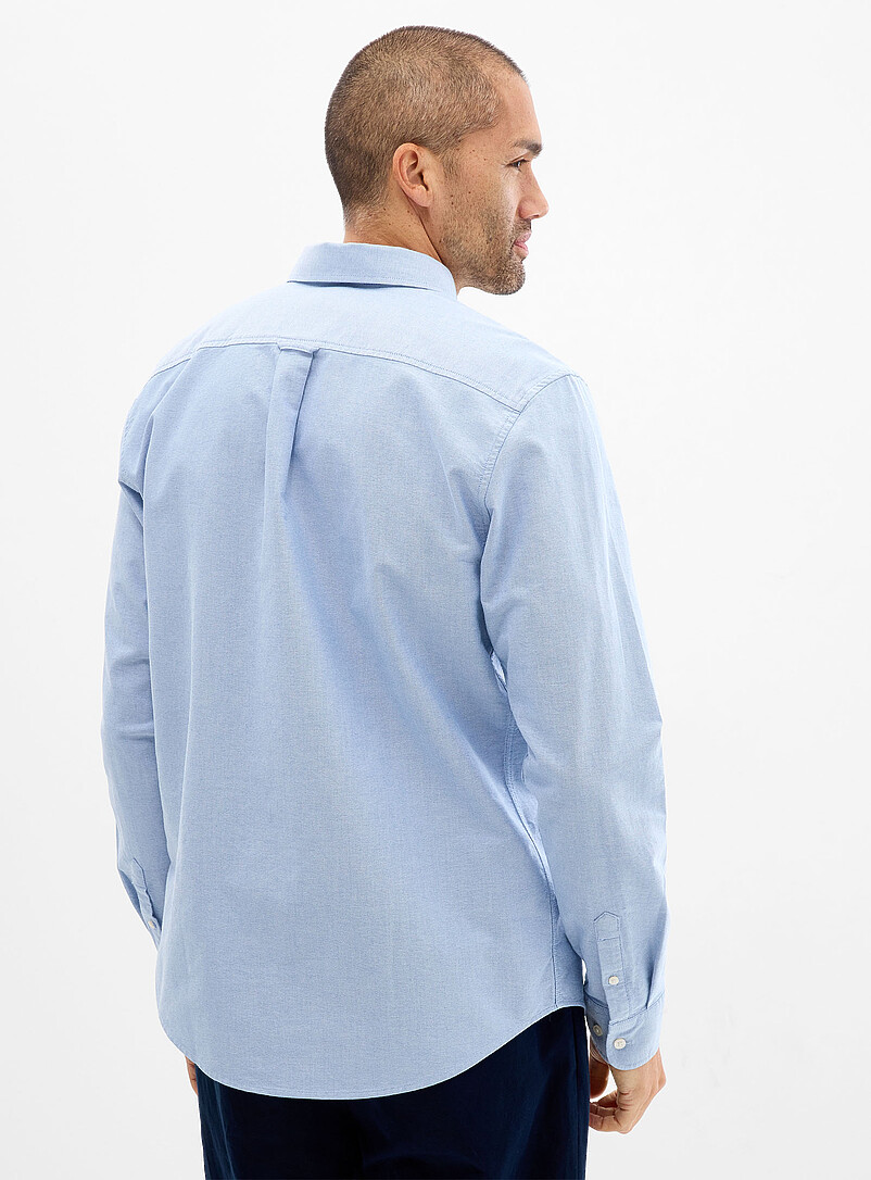Le 31 White Monochrome Oxford shirt <b>Modern fit</b> for men
