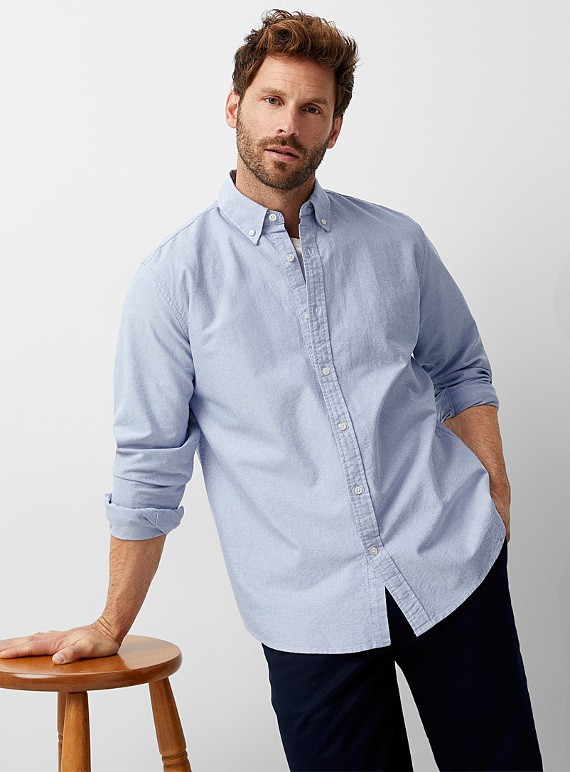 Le 31 Baby Blue Authentic oxford shirt Comfort fit for men