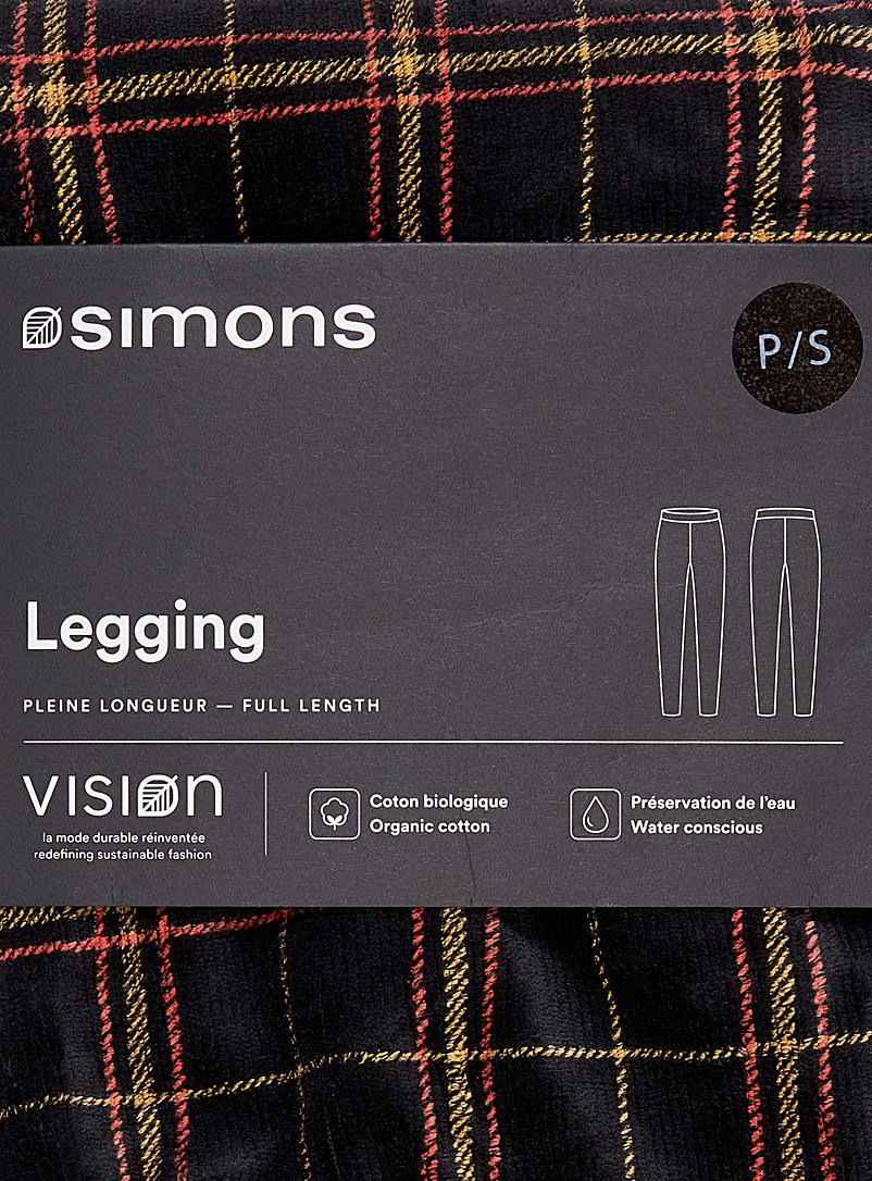 Simons: Le legging carreaux automnaux Noir pour femme