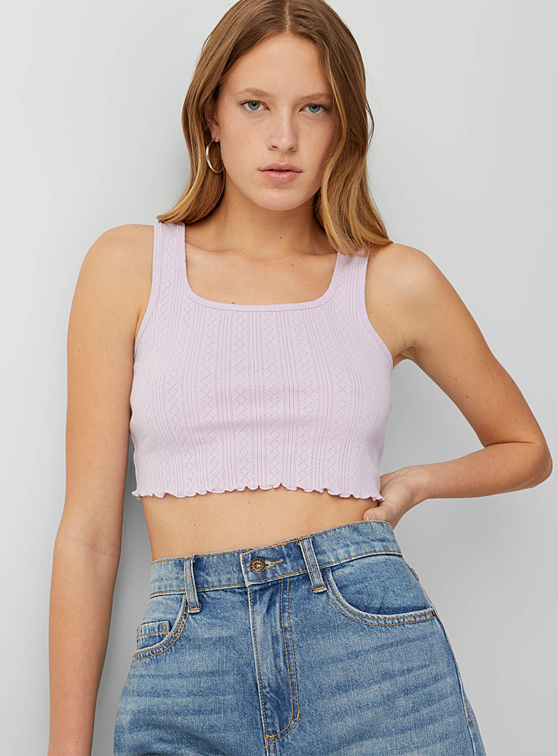 Icône Lilacs Pointelle knit cami for women