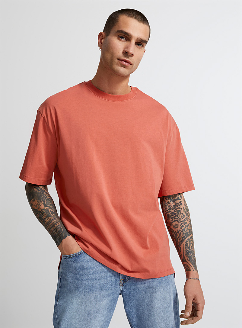 Le 31: Le t-shirt surdimensionné coton SUPIMA<sup>MD</sup> Orange moyen pour homme