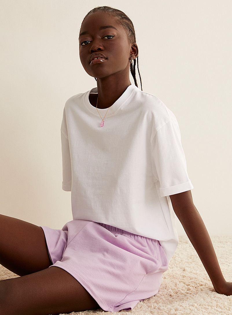 Miiyu x Twik: Le t-shirt détente coton SUPIMAᴹᴰ Blanc pour femme