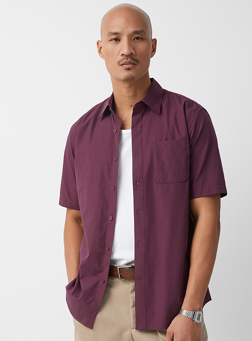 Le 31 Mauve Colourful eco-friendly shirt Modern fit for men