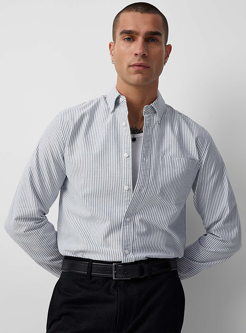 Striped Oxford shirt Modern fit, Le 31, Shop Men's Patterned Shirts  Online
