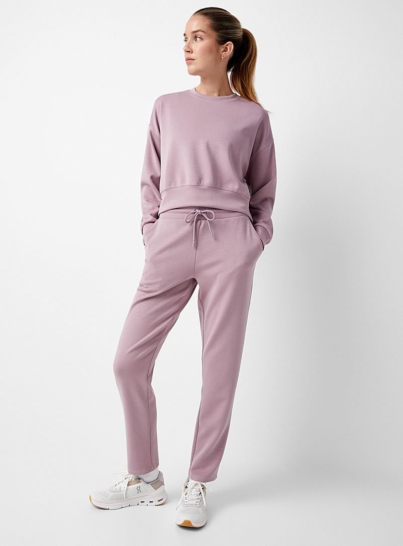 I.FIV5 Lilacs Ultra-soft jersey tapered pant for women