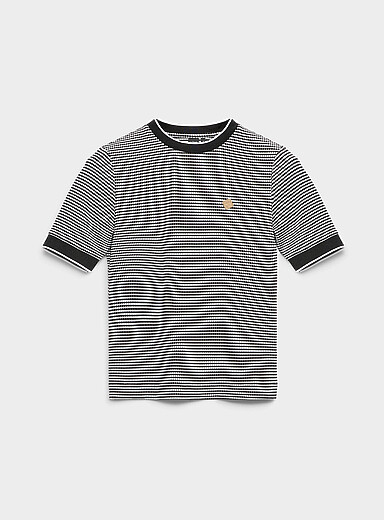 Mini-circle stripes T-shirt