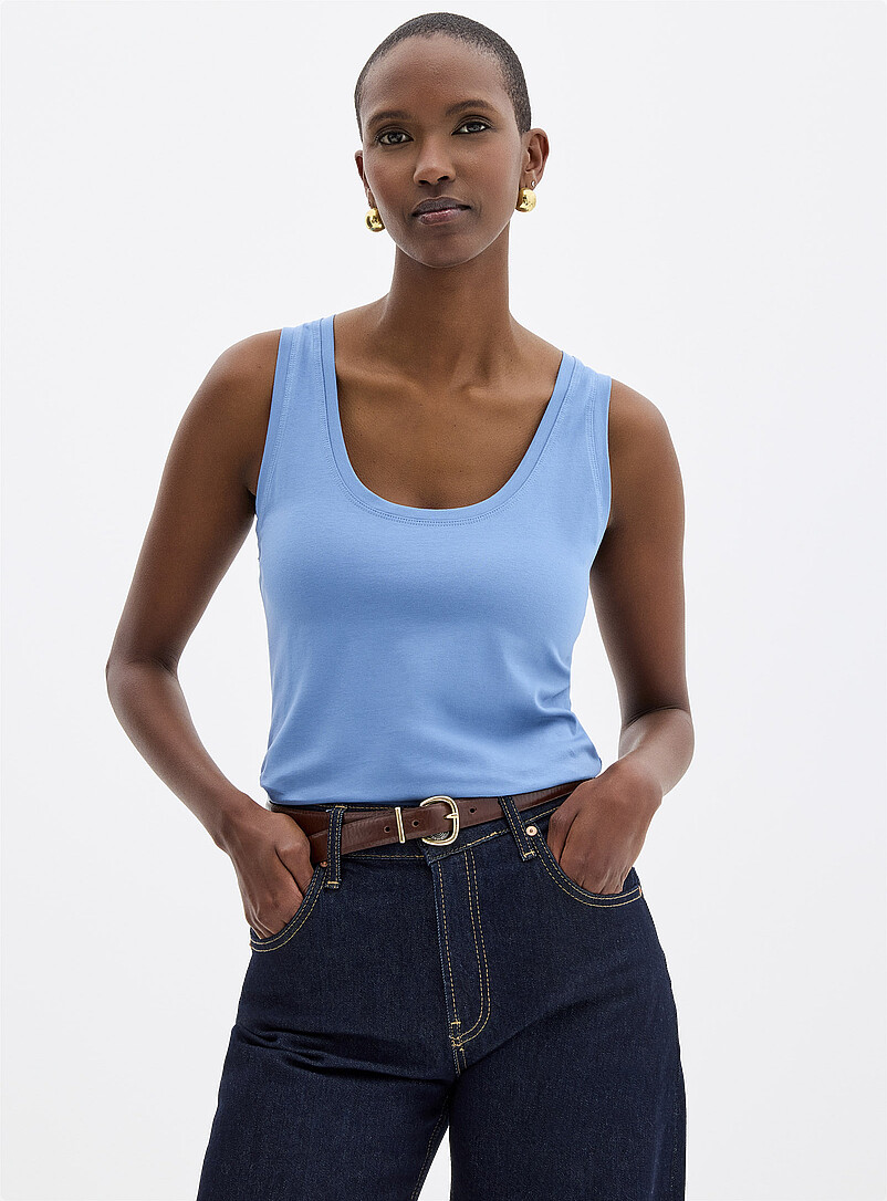 SUPIMA® cotton scoop-neck cami | Contemporaine | | Simons