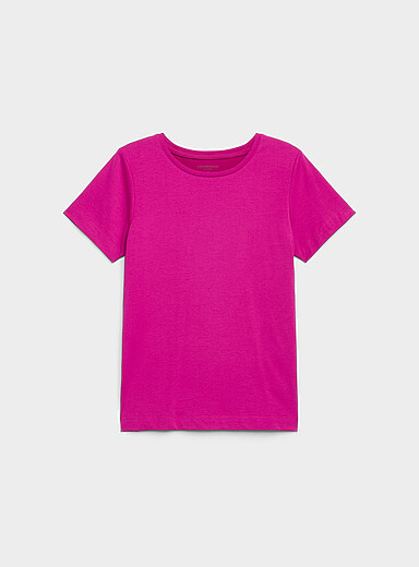 Contemporaine Peach Pink SUPIMA&reg; cotton crew-neck T-shirt for women