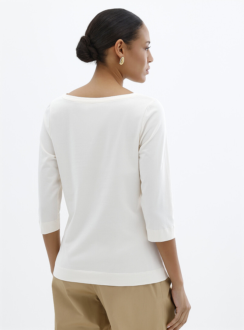 Contemporaine: Le t-shirt col bateau coton SUPIMA<sup>MD</sup> Ocre jaune pour femme