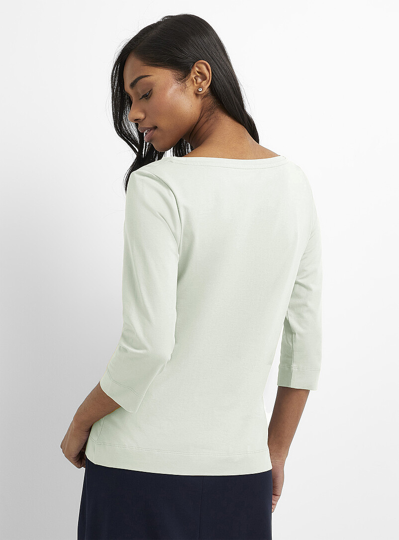 Contemporaine: Le t-shirt col bateau coton SUPIMA<sup>MD</sup> Ocre jaune pour femme