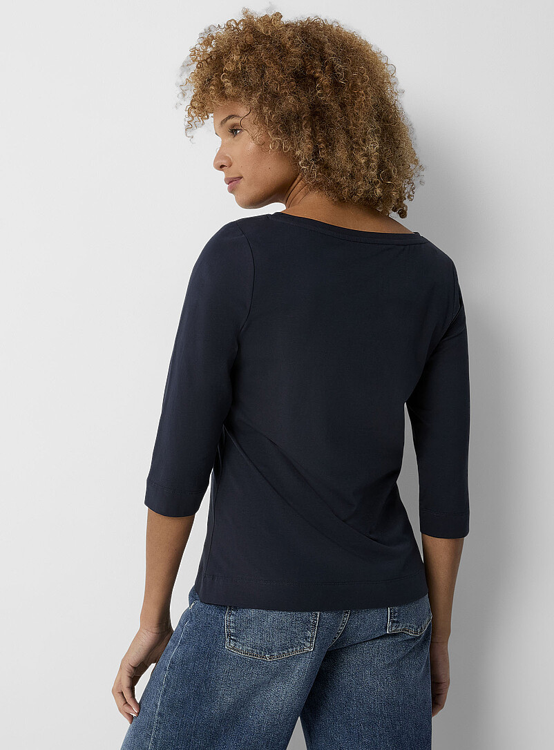 T-shirt Manches 3/4 Jamee J - Bleu, Taille M, Coton, Occasion Très Bon état