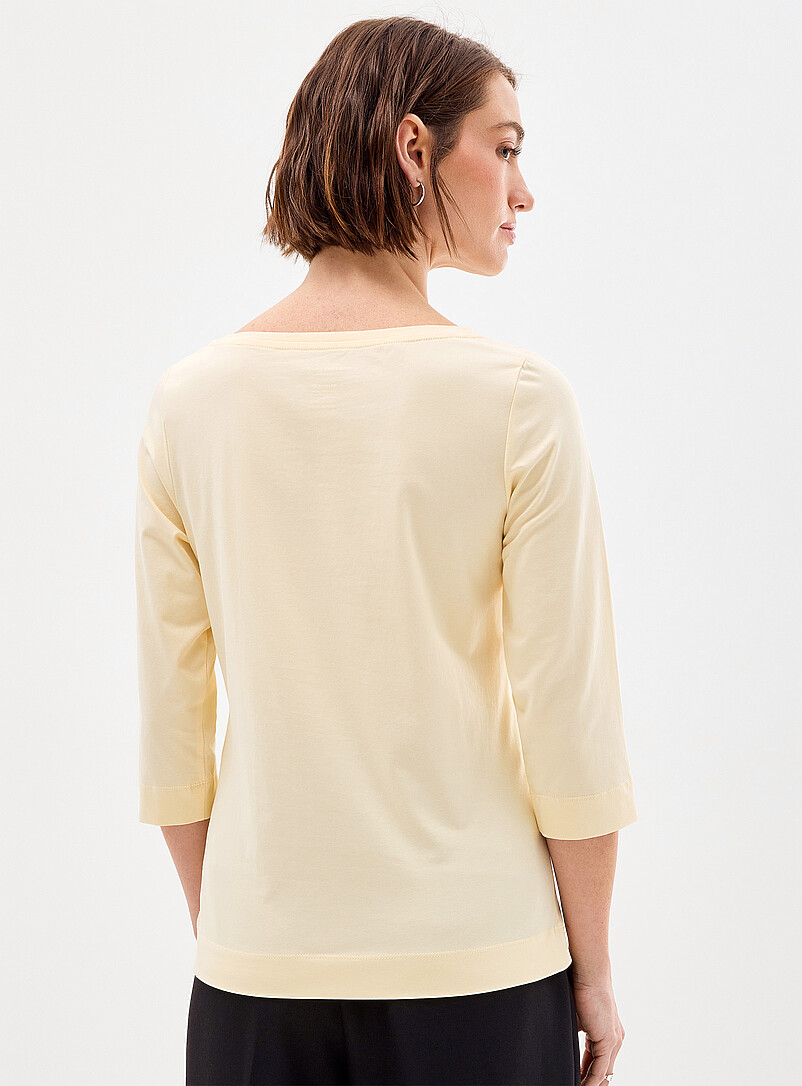 Contemporaine: Le t-shirt col bateau coton SUPIMA<sup>MD</sup> Ocre jaune pour femme
