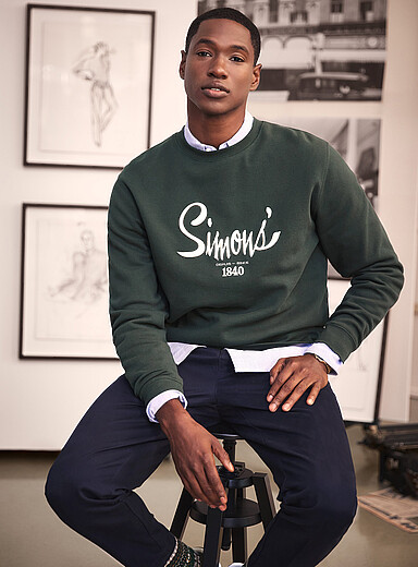 Le sweat envers molletonn&eacute; broderie 1840 <b>Collection Notre histoire en h&eacute;ritage</b> Unisexe