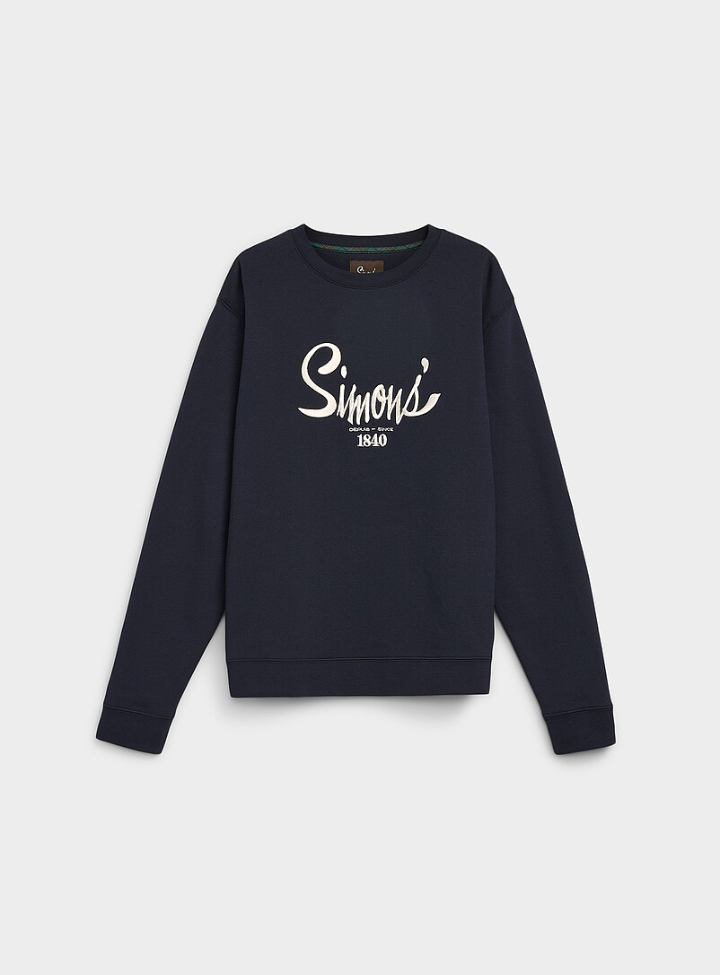 Simons: Le sweat envers molletonn&eacute; broderie 1840 <b>Collection Notre histoire en h&eacute;ritage</b> Unisexe Vert pour femme