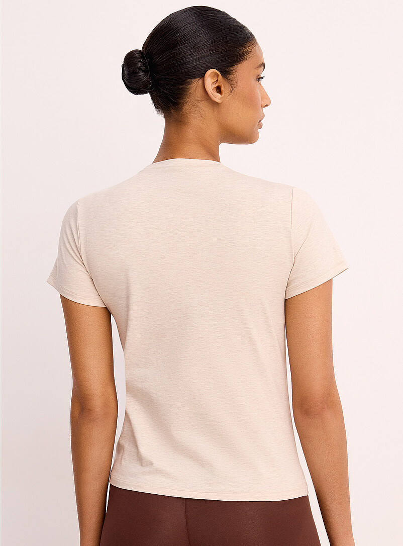 Miiyu White Supima&reg; cotton minimalist T-shirt for women
