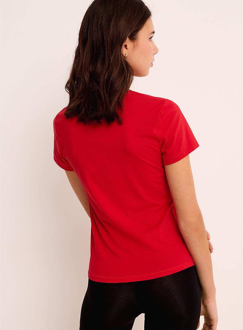 Miiyu White Supima&reg; cotton minimalist T-shirt for women