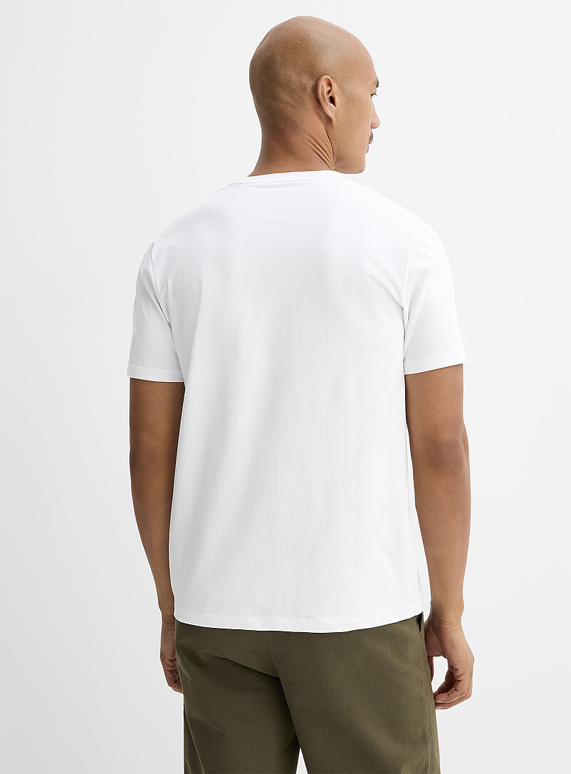 Le 31: Le t-shirt coton SUPIMA<sup><small>MD</small></sup> extensible <b>Coupe standard</b> Blanc pour homme