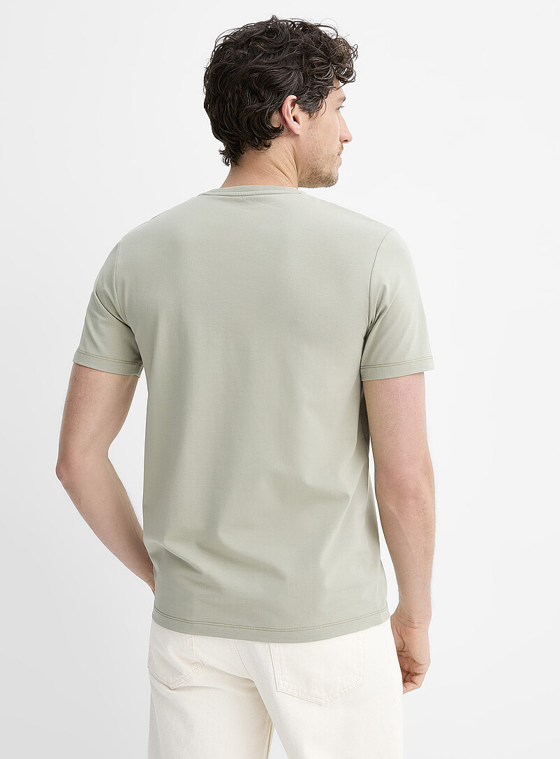 Le 31 Mint/Pistachio Green Stretch SUPIMA&reg; cotton T-shirt <b>Standard fit</b> for men