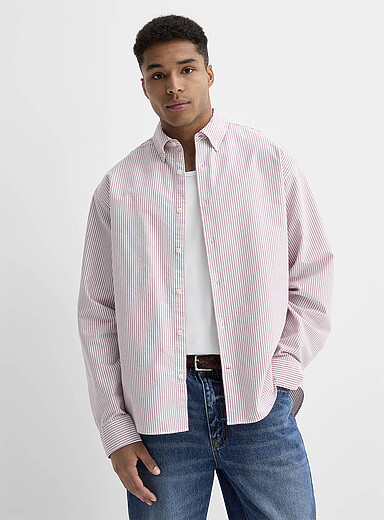 American Eagle - Chemise boutonnée bleue à manches