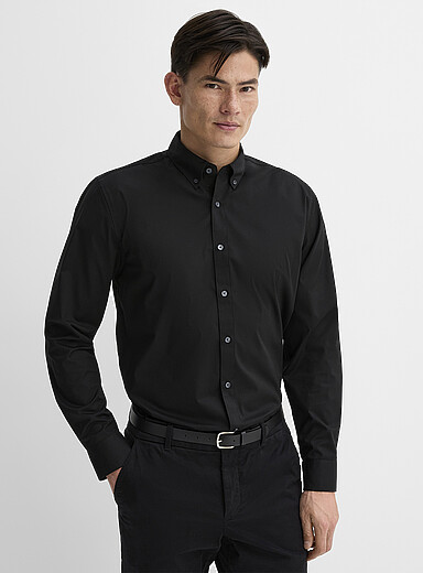 Solid poplin shirt <b>Comfort fit</b>