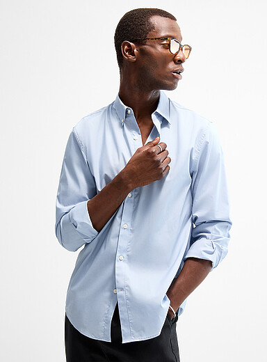 Solid poplin shirt <b>Comfort fit</b>