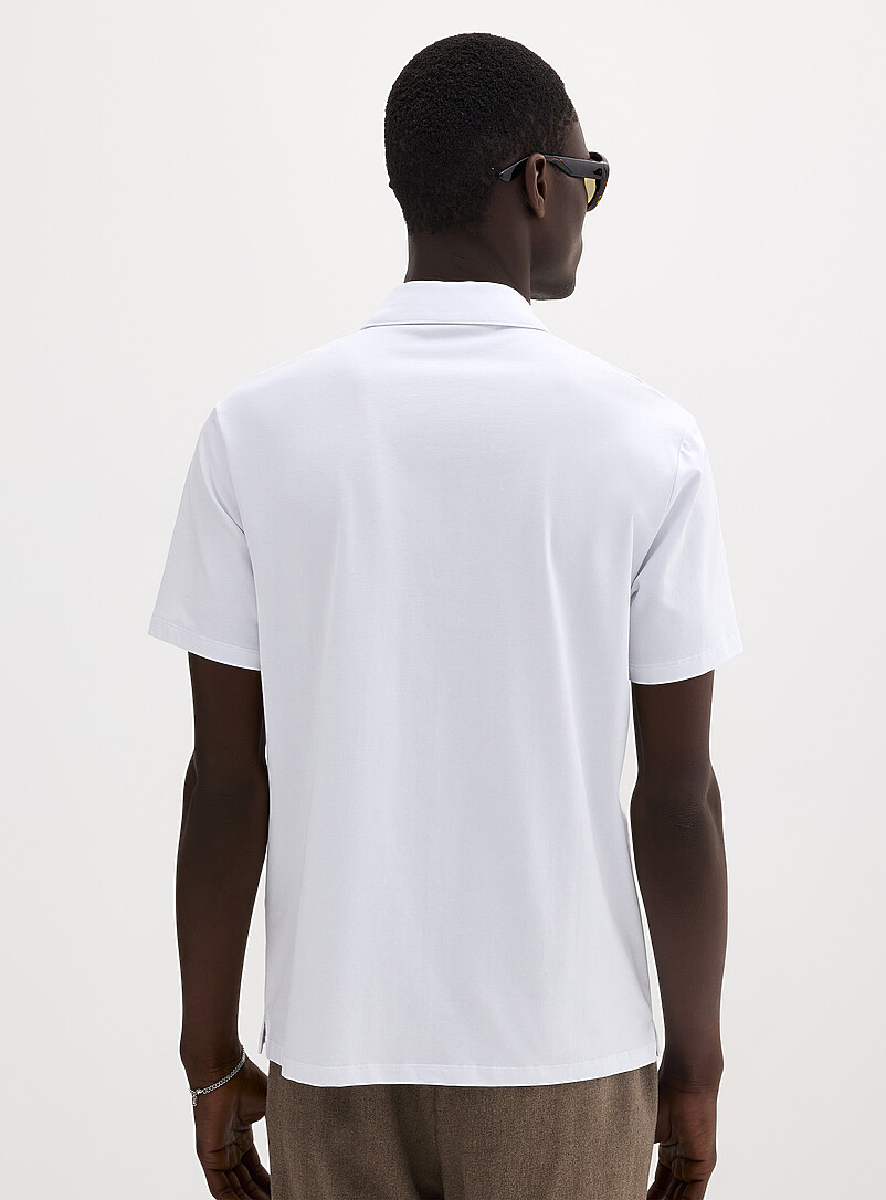 Le 31: Le polo coton SUPIMAᴹᴰ <b>Coupe standard</b> Bleu p&acirc;le - Bleu ciel pour homme