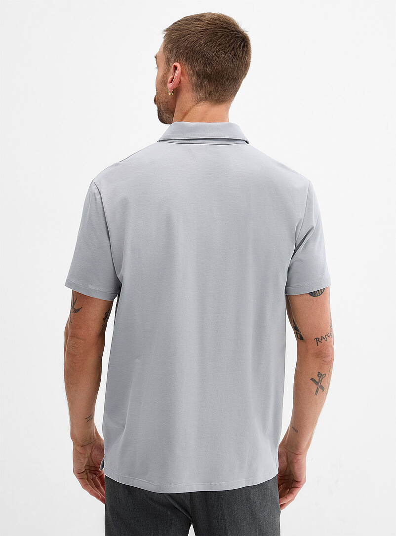Le 31 Baby Blue SUPIMA&reg; cotton polo <b>Standard fit</b> for men