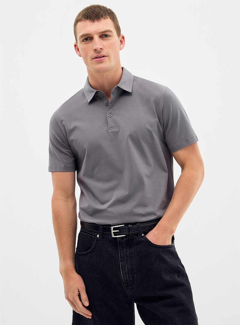 Le 31 Baby Blue SUPIMA&reg; cotton polo <b>Standard fit</b> for men