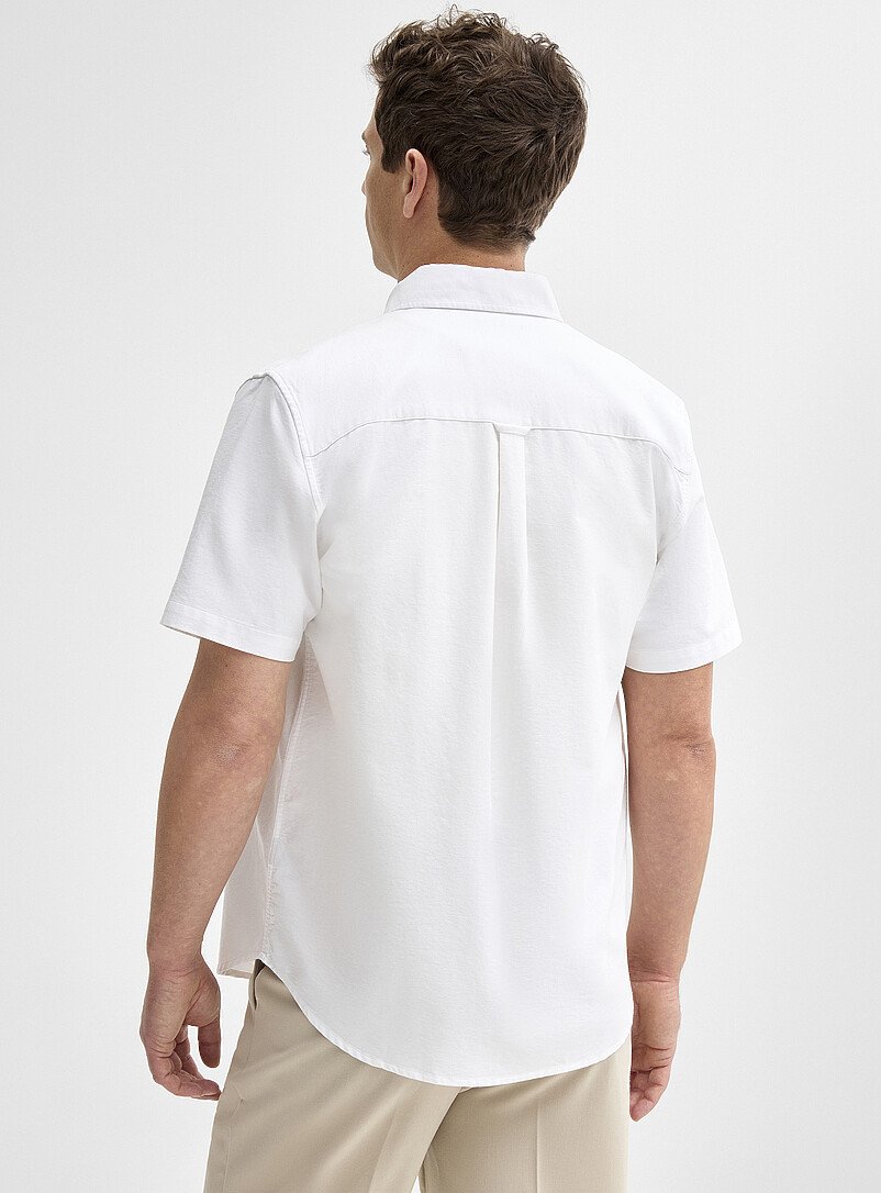Le 31: La chemise oxford manches courtes <b>Coupe confort</b> Bleu fonc&eacute; - Indigo pour homme