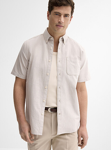 Short-sleeve Oxford shirt <b>Comfort fit</b>