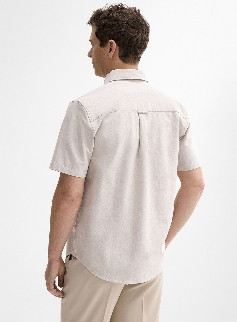 Le 31: La chemise oxford manches courtes <b>Coupe confort</b> Bleu fonc&eacute; - Indigo pour homme