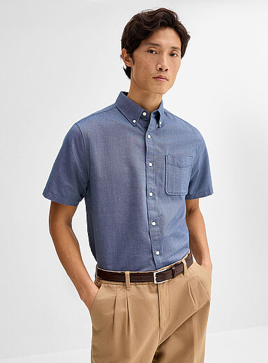 Short-sleeve Oxford shirt <b>Comfort fit</b>