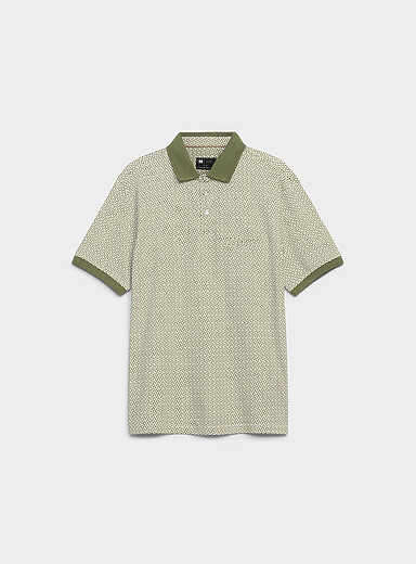 Le polo coton liquide motif mosa&iuml;que