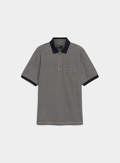 Le polo coton liquide motif mosa&iuml;que