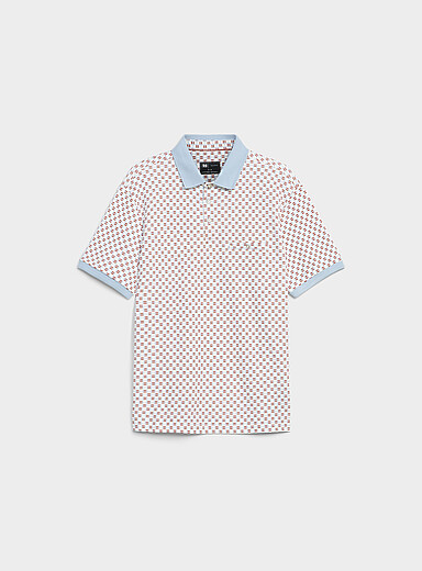Le polo coton liquide motif mosa&iuml;que