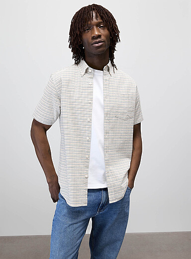 La chemise oxford petits carreaux <b>Coupe moderne</b>