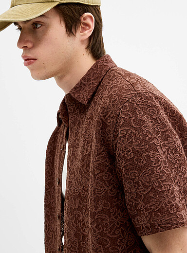 Lace jacquard shirt
