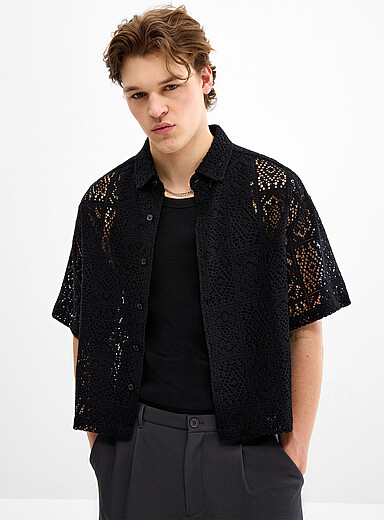 La chemise crochet mosa&iuml;que <b>Coupe carr&eacute;e</b>