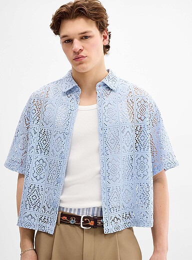 Mosa&iuml;c crochet shirt <b>Boxy fit</b>