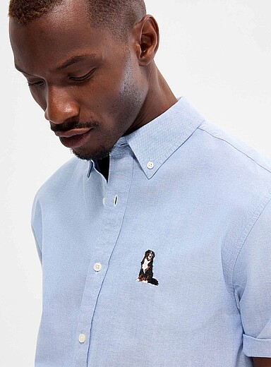Canine embroidery Oxford shirt Comfort fit <b>In support of the Mira Foundation</b>