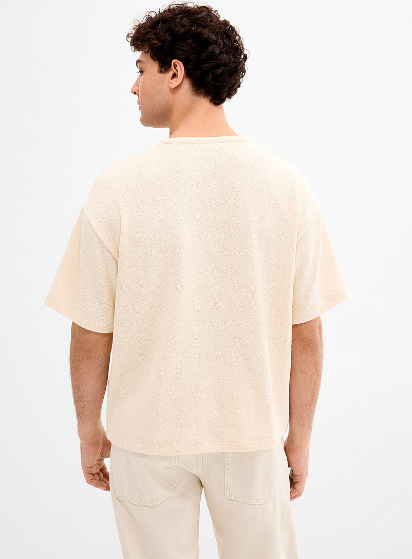 Le 31: Le t-shirt tricot cr&ecirc;pe <b>Coupe ample</b> Vert pistache - Menthe pour homme