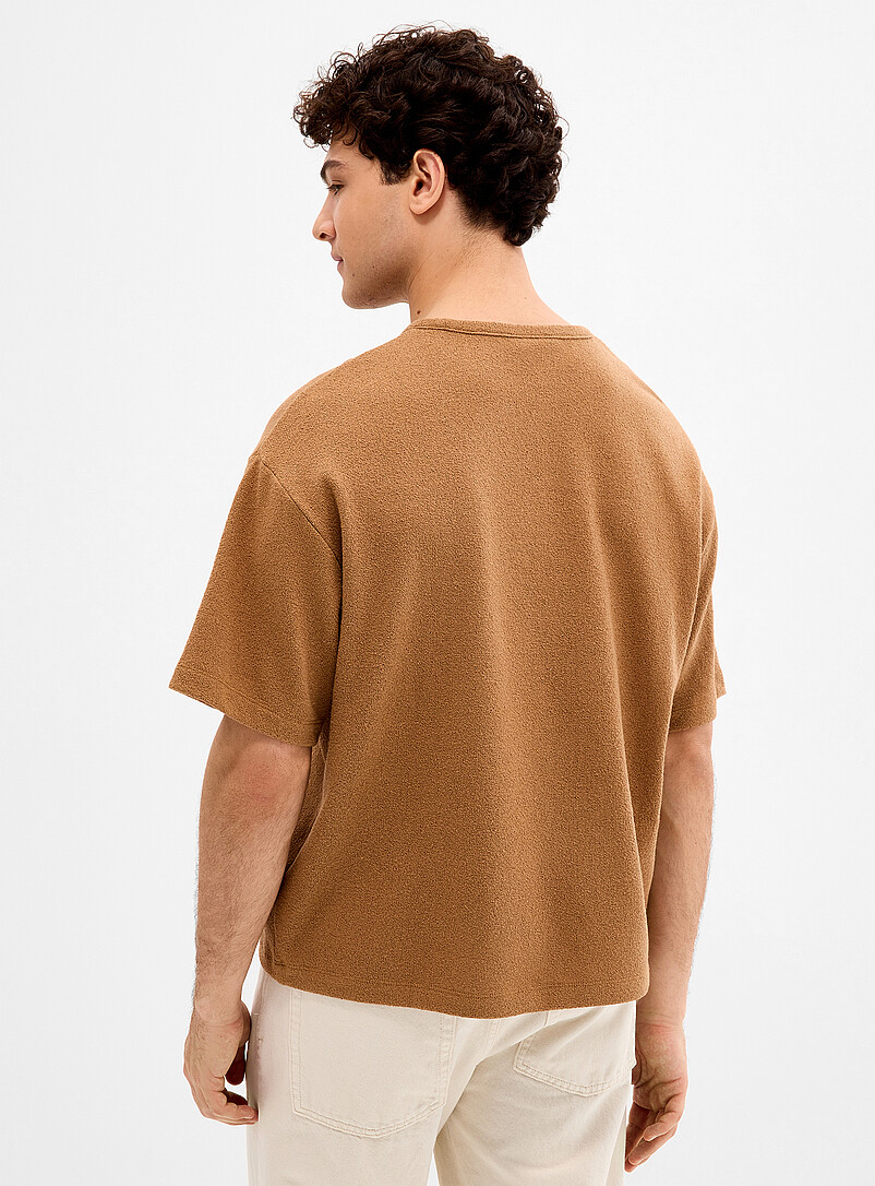 Le 31: Le t-shirt tricot cr&ecirc;pe <b>Coupe ample</b> Vert pistache - Menthe pour homme