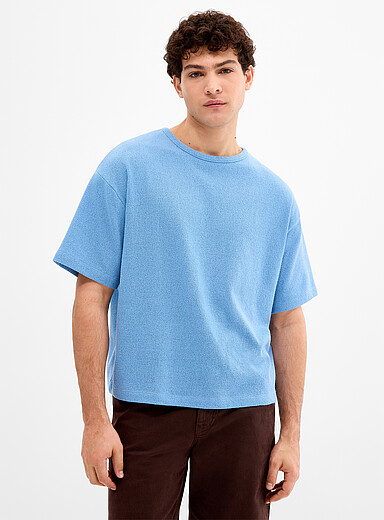 Le t-shirt tricot cr&ecirc;pe <b>Coupe ample</b>