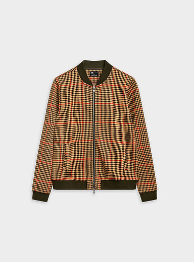 Le 31: Le bomber tricot h&eacute;ritage Vert pour homme