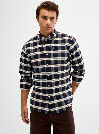 La chemise oxford &agrave; carreaux <b>Coupe moderne</b>